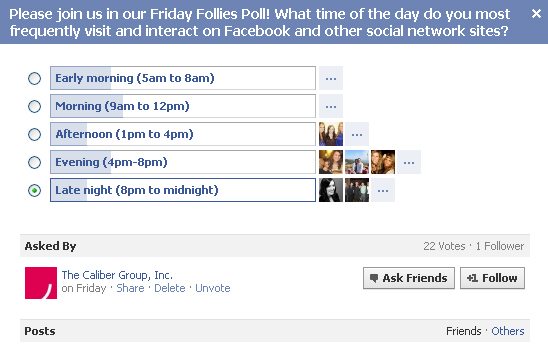 Caliber Facebook Question