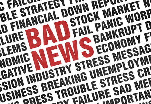 Typographical print of Bad News